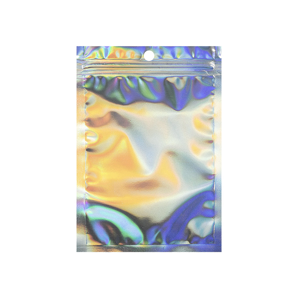 Custom Holographic Resealable Packaging Bags – One Side Clear One Side Laser Shine