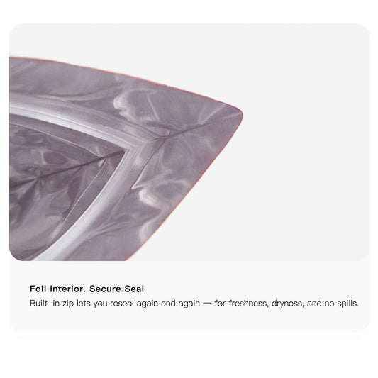 Custom Matte Foil Resealable Bags - Double-Sided Opaque