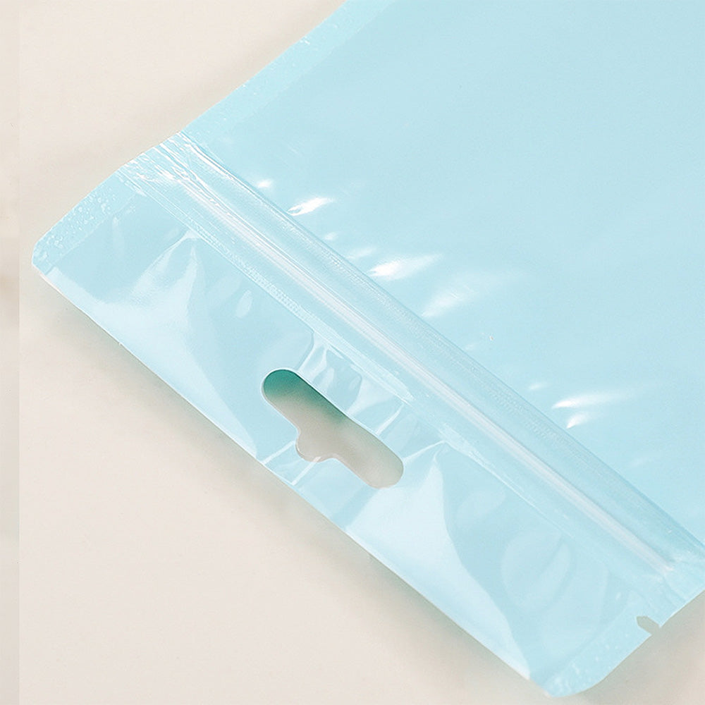 Custom Macaron Colorful Ziplock Resealable Bags - One Side Clear