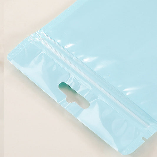 Custom Macaron Colorful Ziplock Resealable Bags - One Side Clear