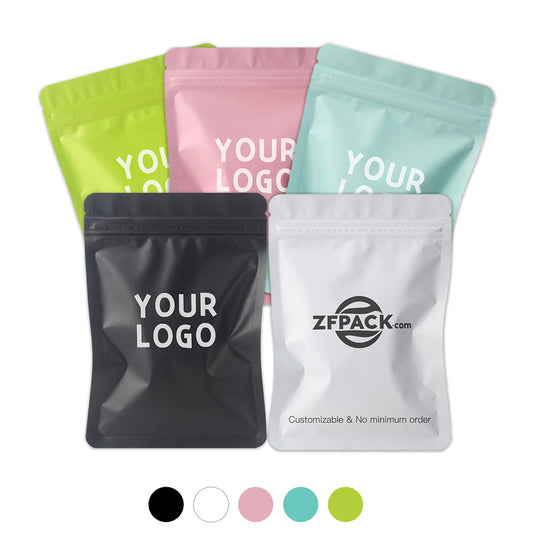 Custom Matte Foil Resealable Bags - Double-Sided Opaque